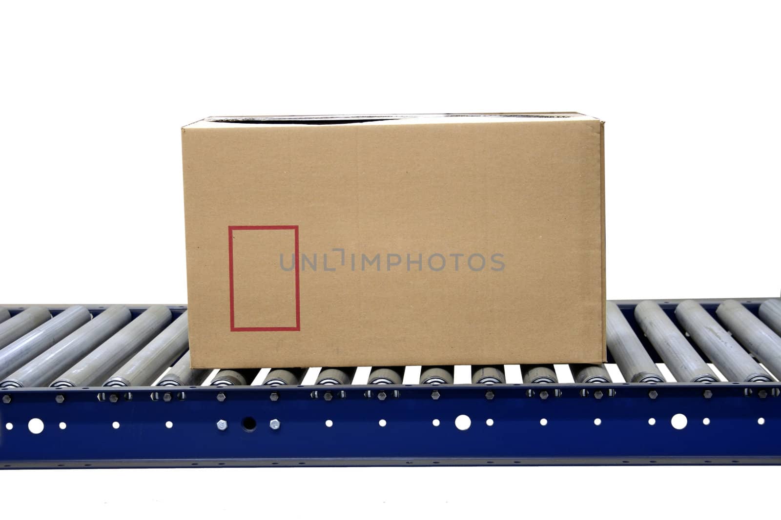 Carton on a conveyor