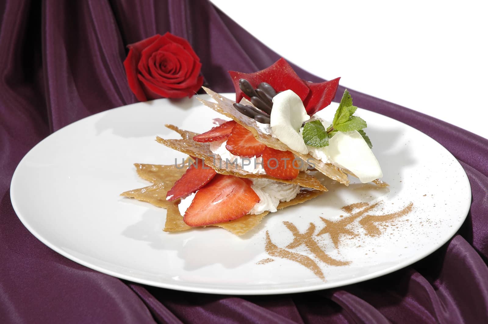 luxurious dessert for the romantic meetings