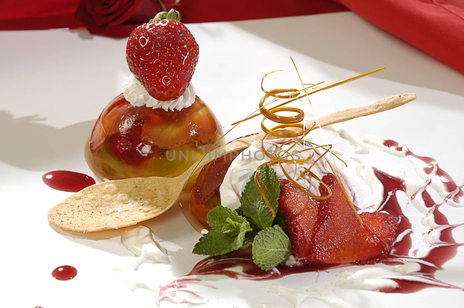 luxurious dessert for the romantic meetings