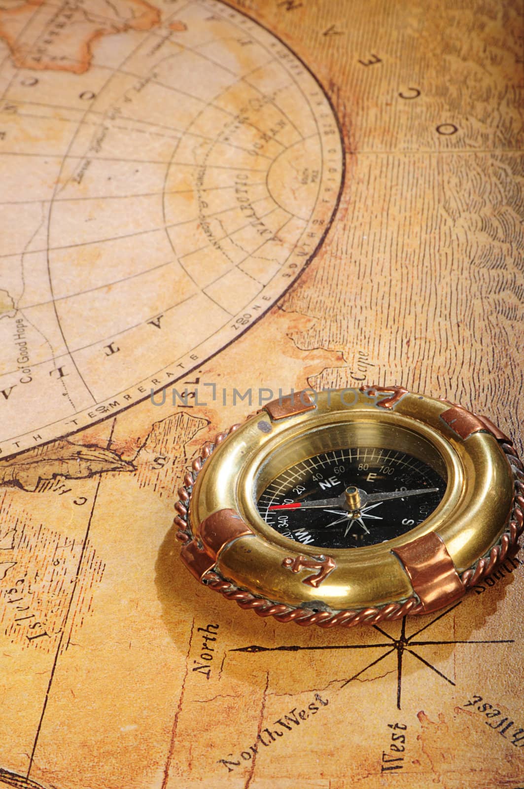 old-fashioned compass on a background by dyoma