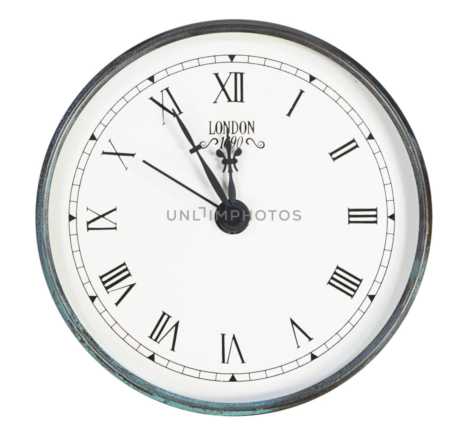  isolated classic clock on white