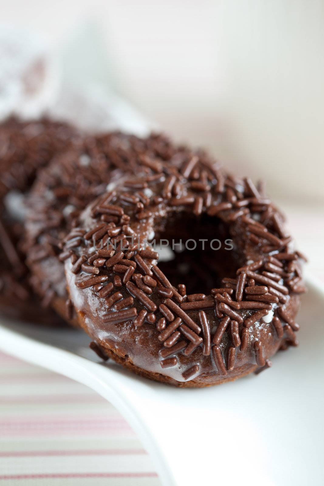 Delicious chocolate doughnuts
