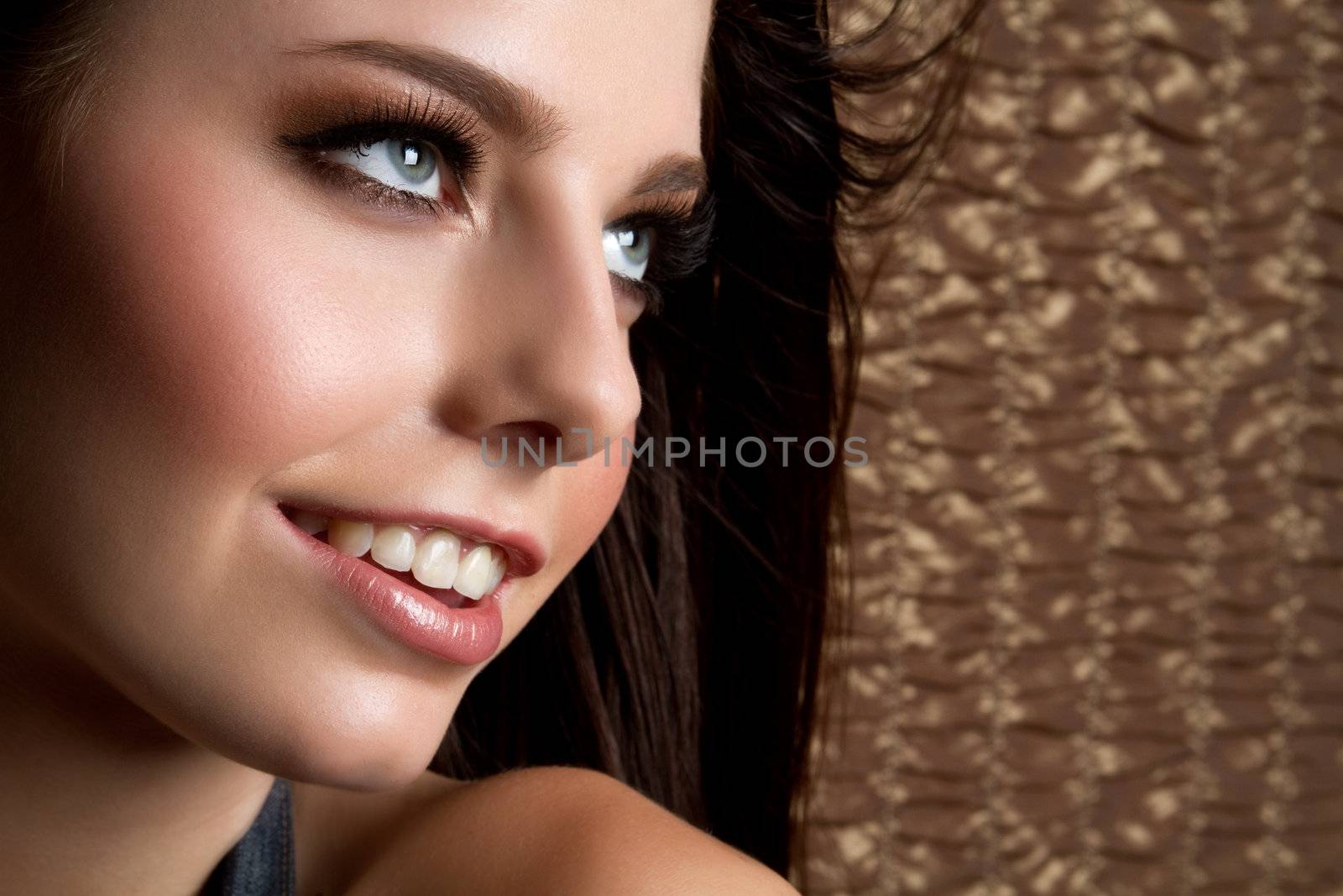 Beautiful smiling girl closeup