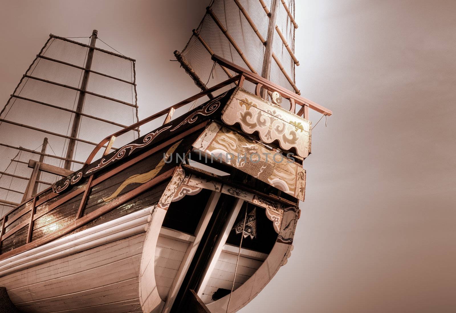 Old chinese boat by elwynn