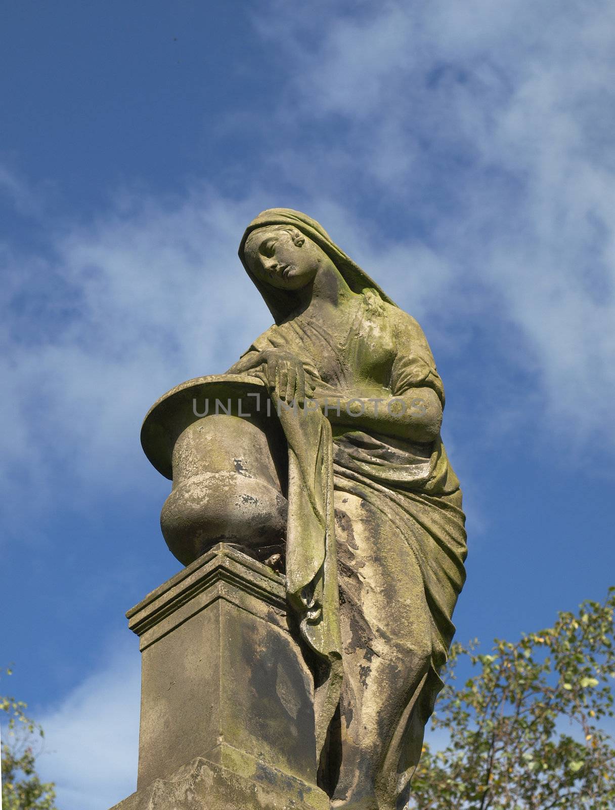 The Glasgow necropolis, Victorian gothic garden cemetery in Scotland