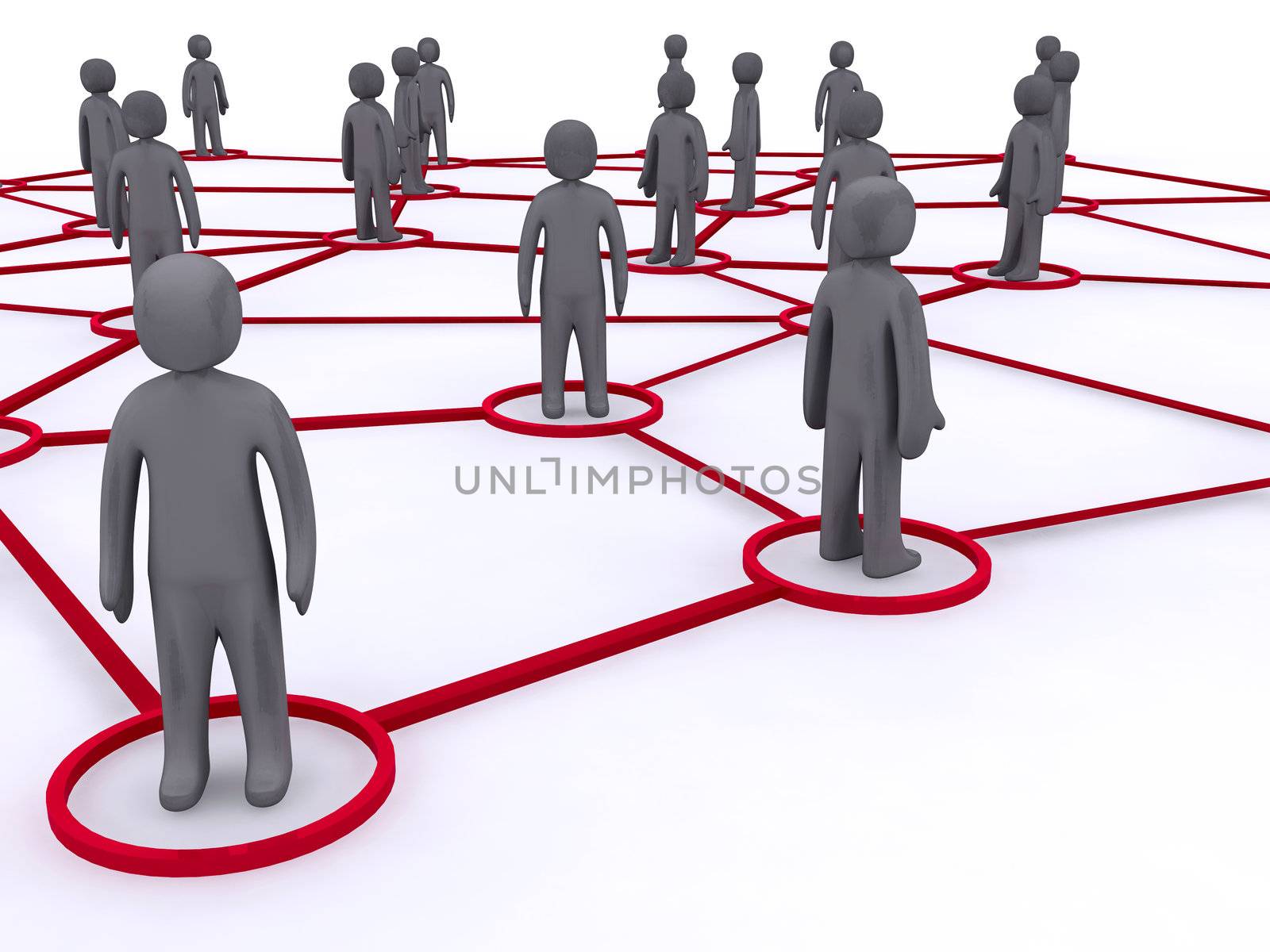 Concept image representing networking. This image is 3d render.