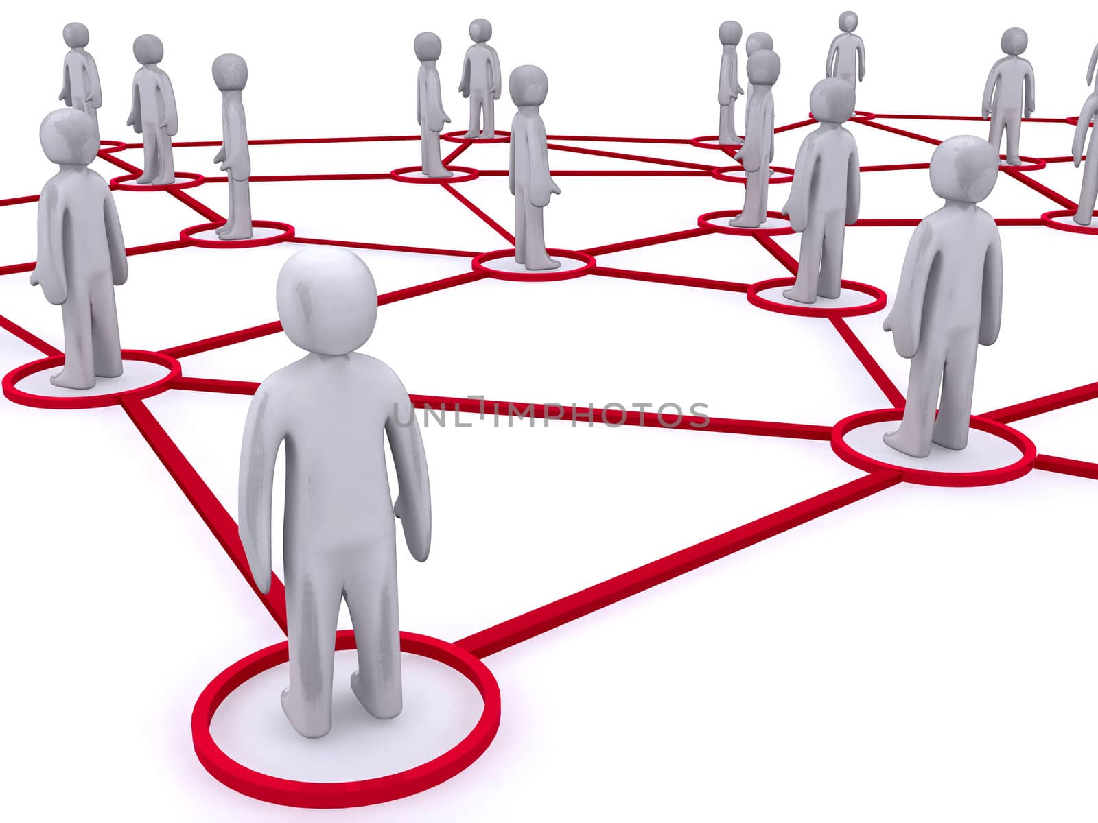 Concept image representing networking. This image is 3d render.