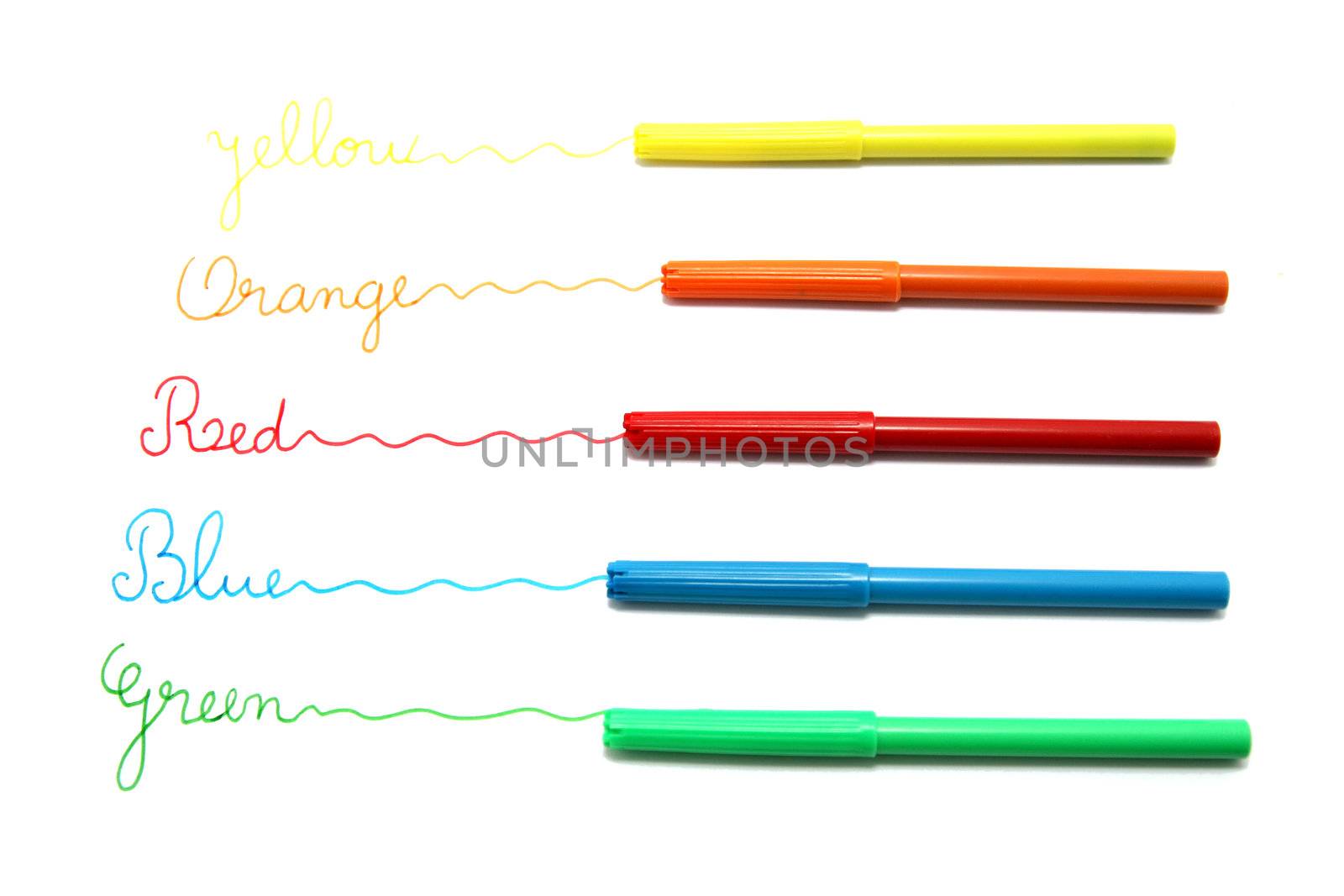 beautiful colored pencils ans pens