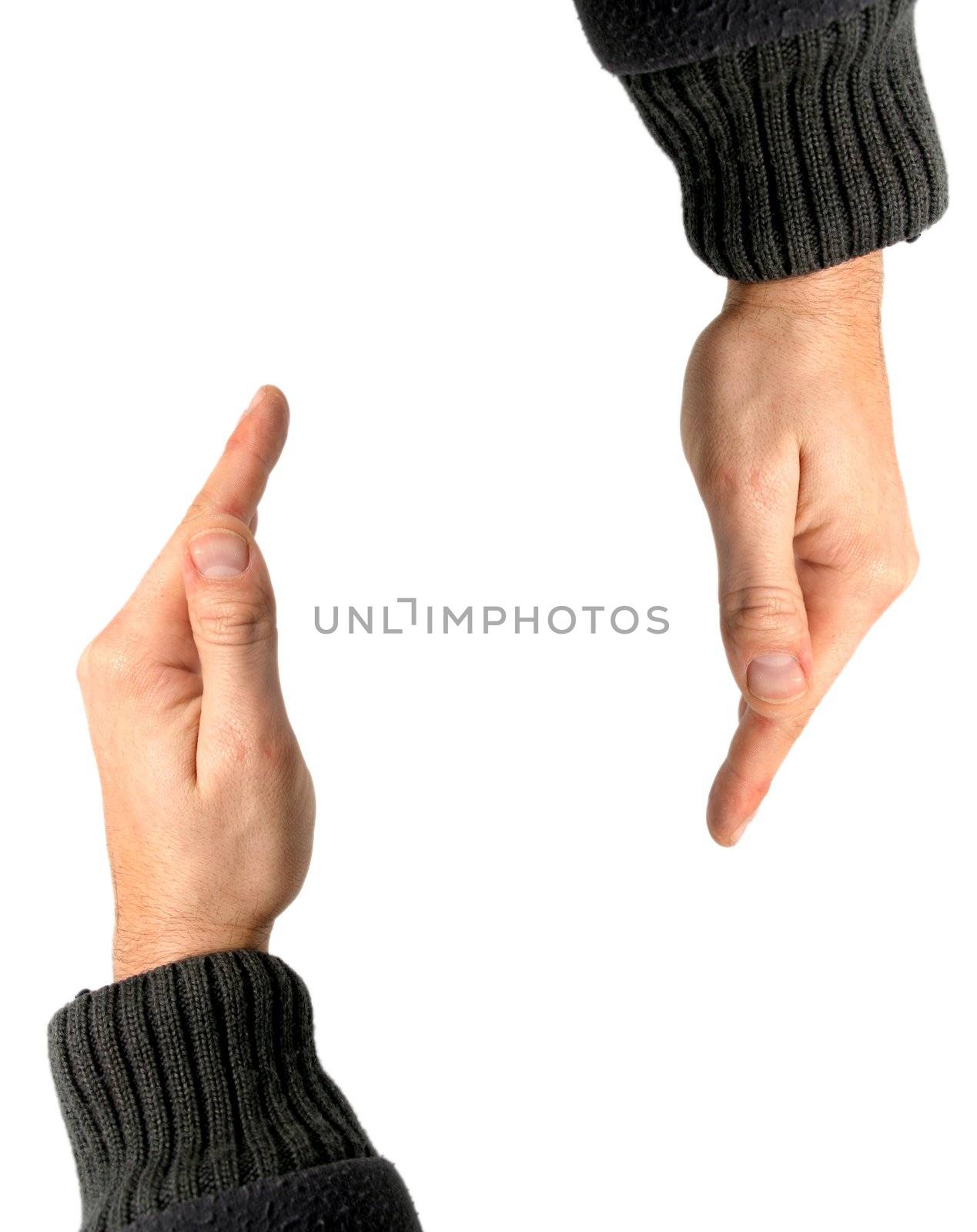 Protecting hands, isolated on white background by jpcasais