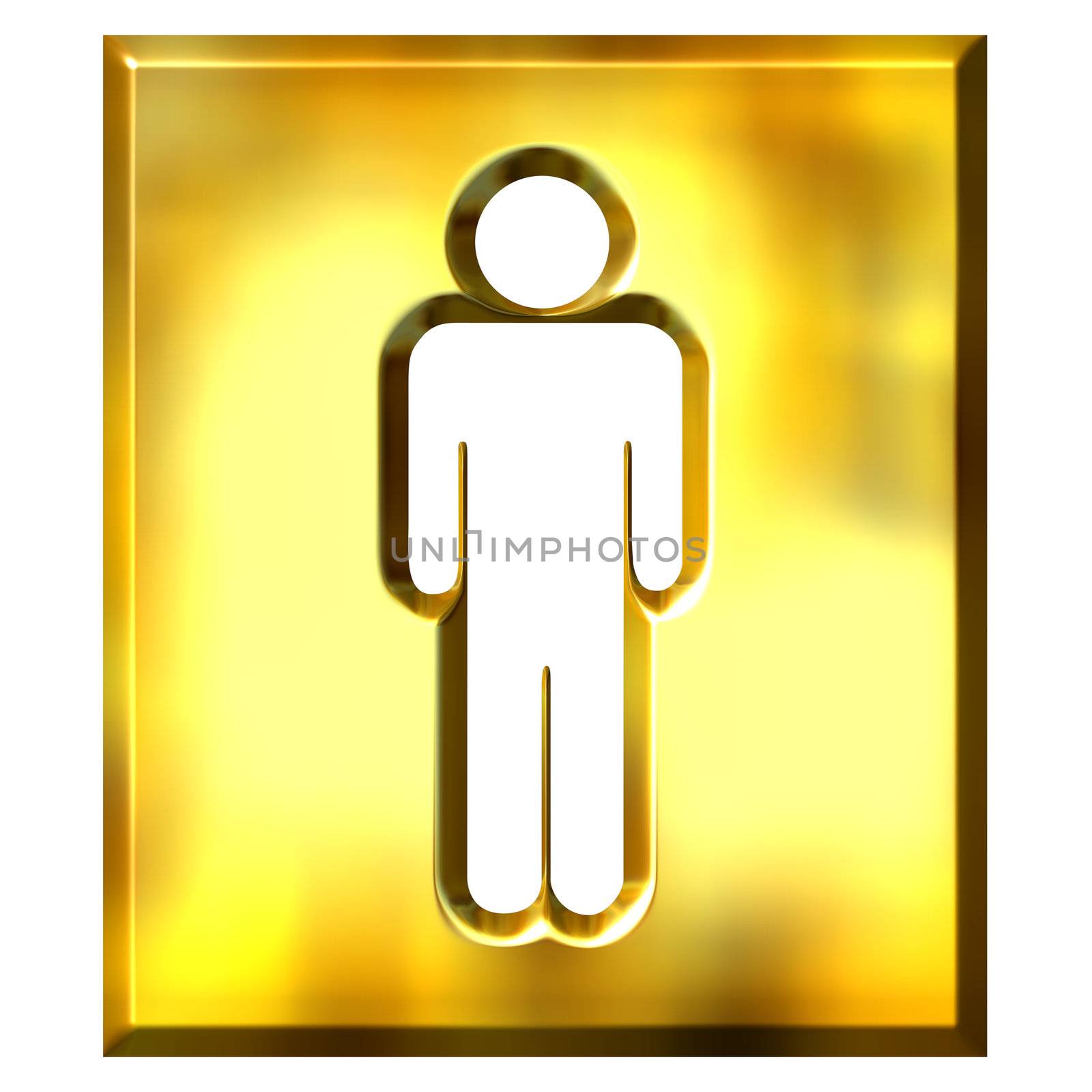 3D Golden Male Sign by Georgios