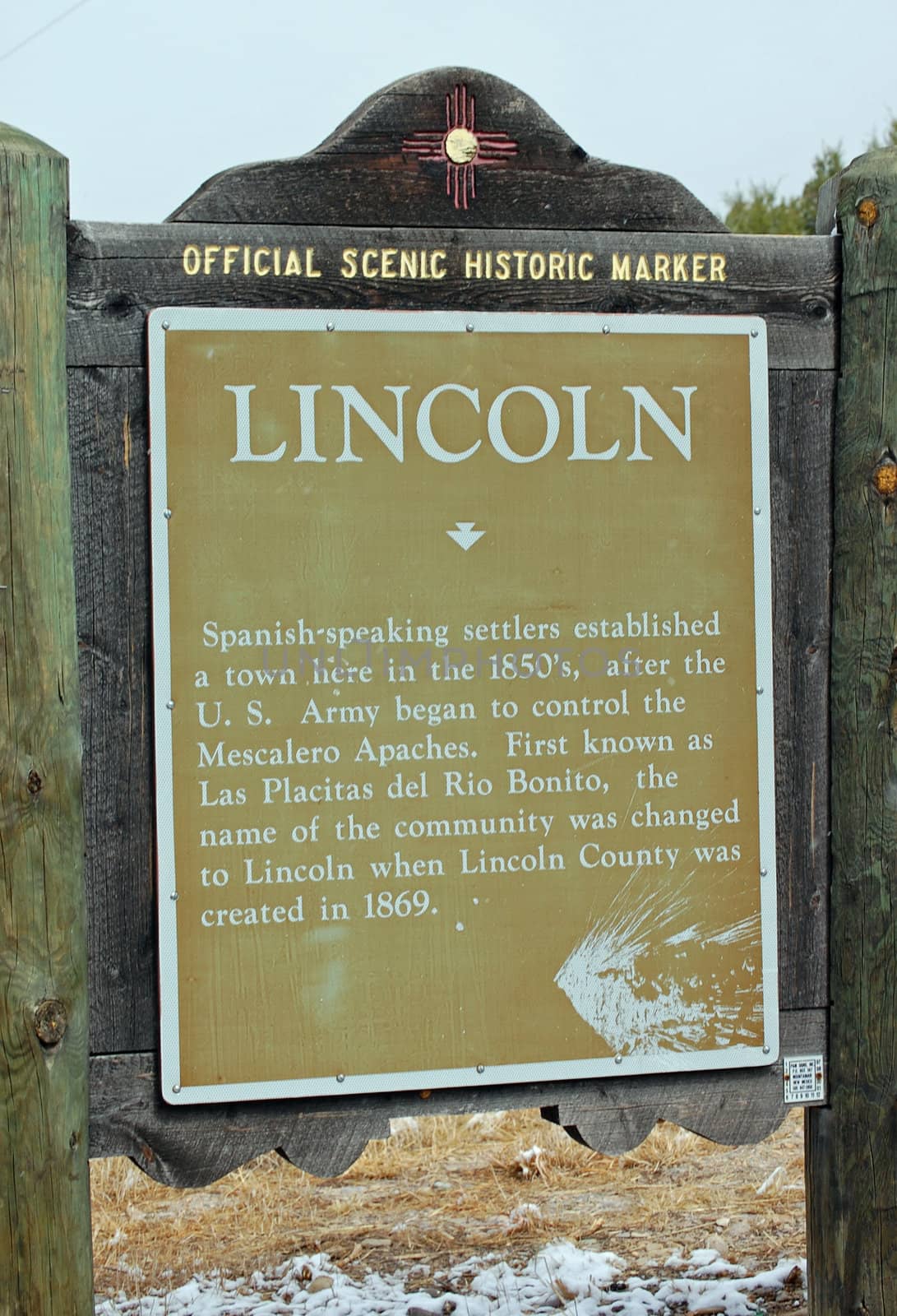 Lincoln New Mexico Official Scenic Historic Marker by RefocusPhoto
