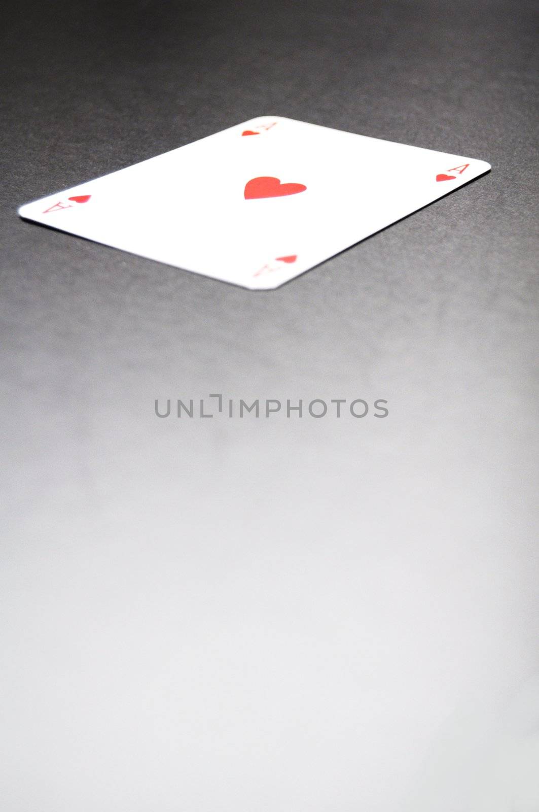 winning concept with four aces on black background