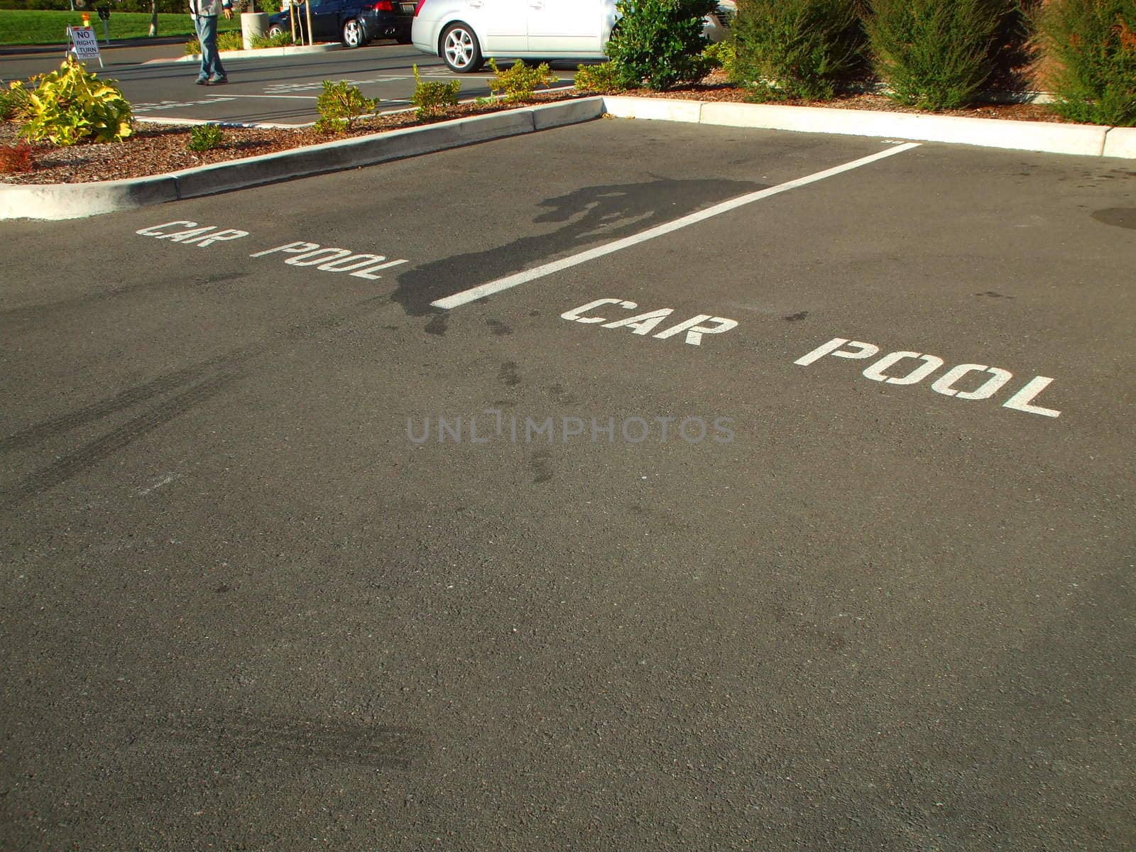 Parking spaces on a big parking lot.