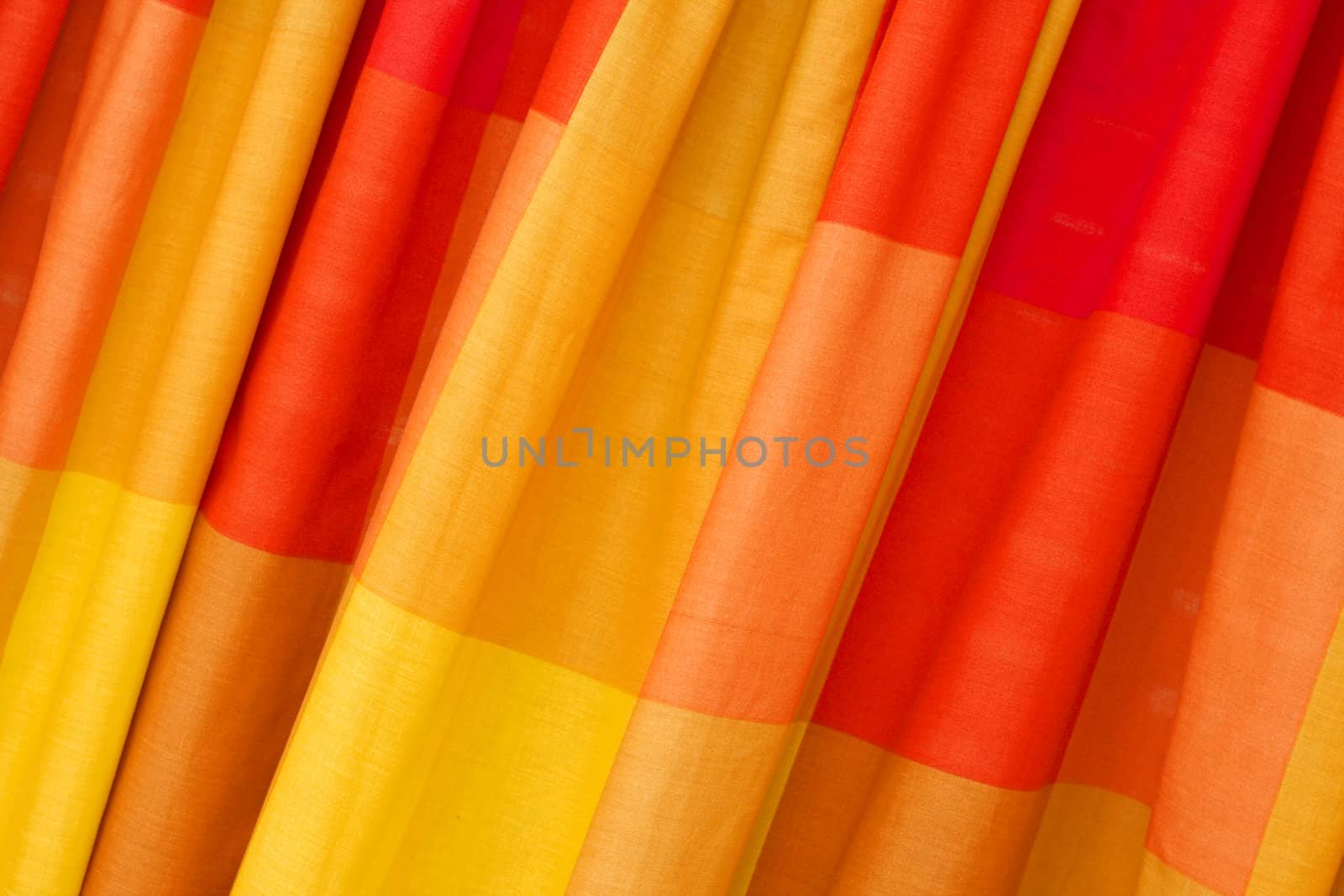 Background texture of a red and orange curtain