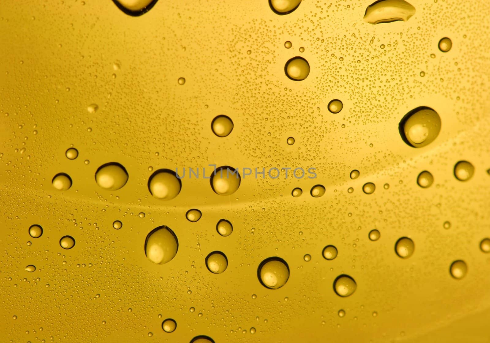 Bubbles background in golden color