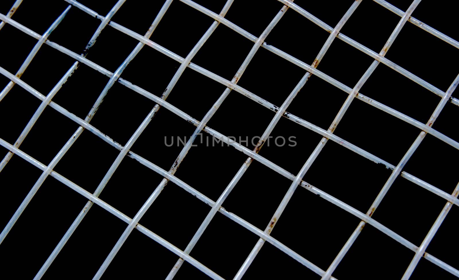 Grid pattern of a tennis racket