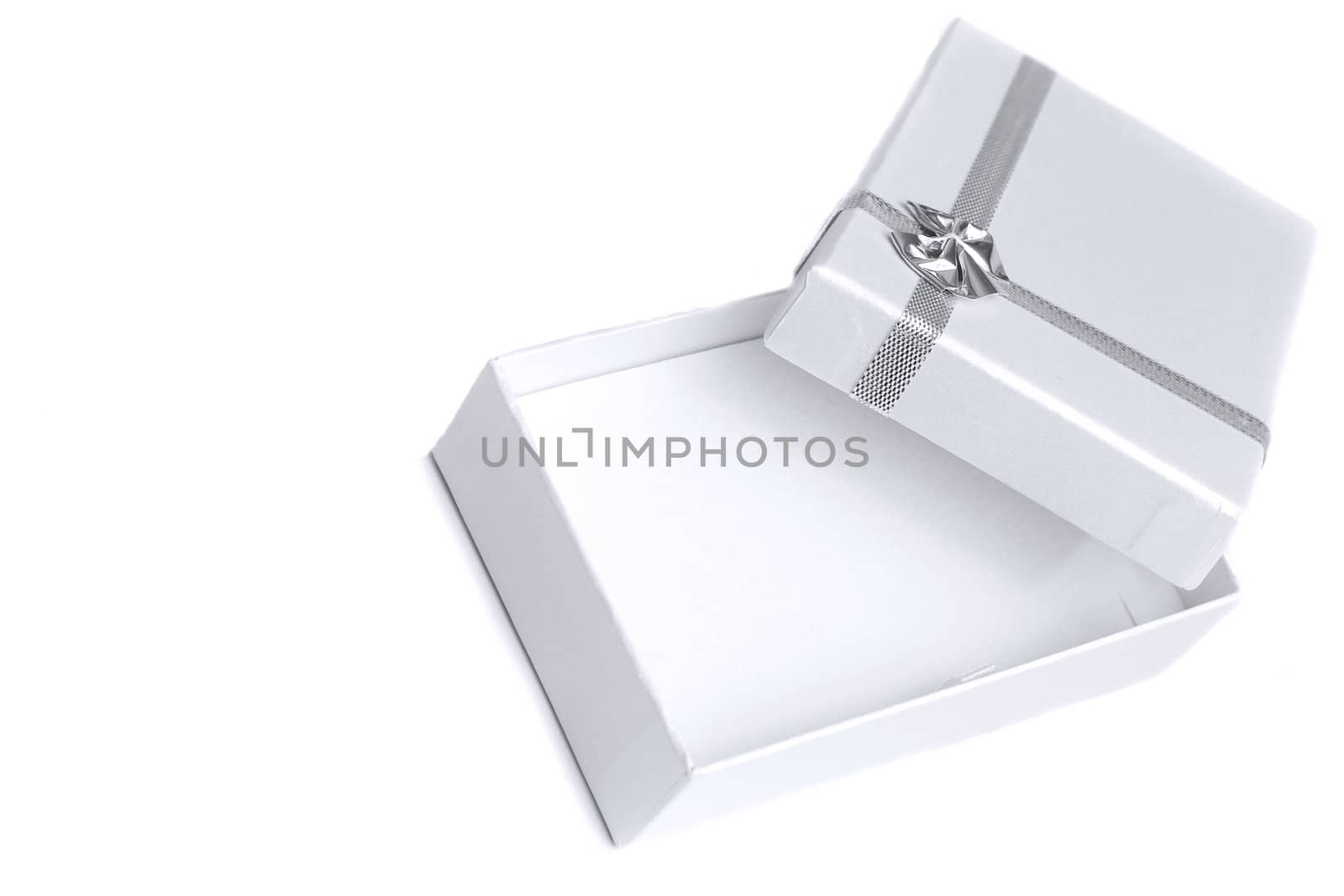 Small and empty gift box, perfect for necklace. With copy space.