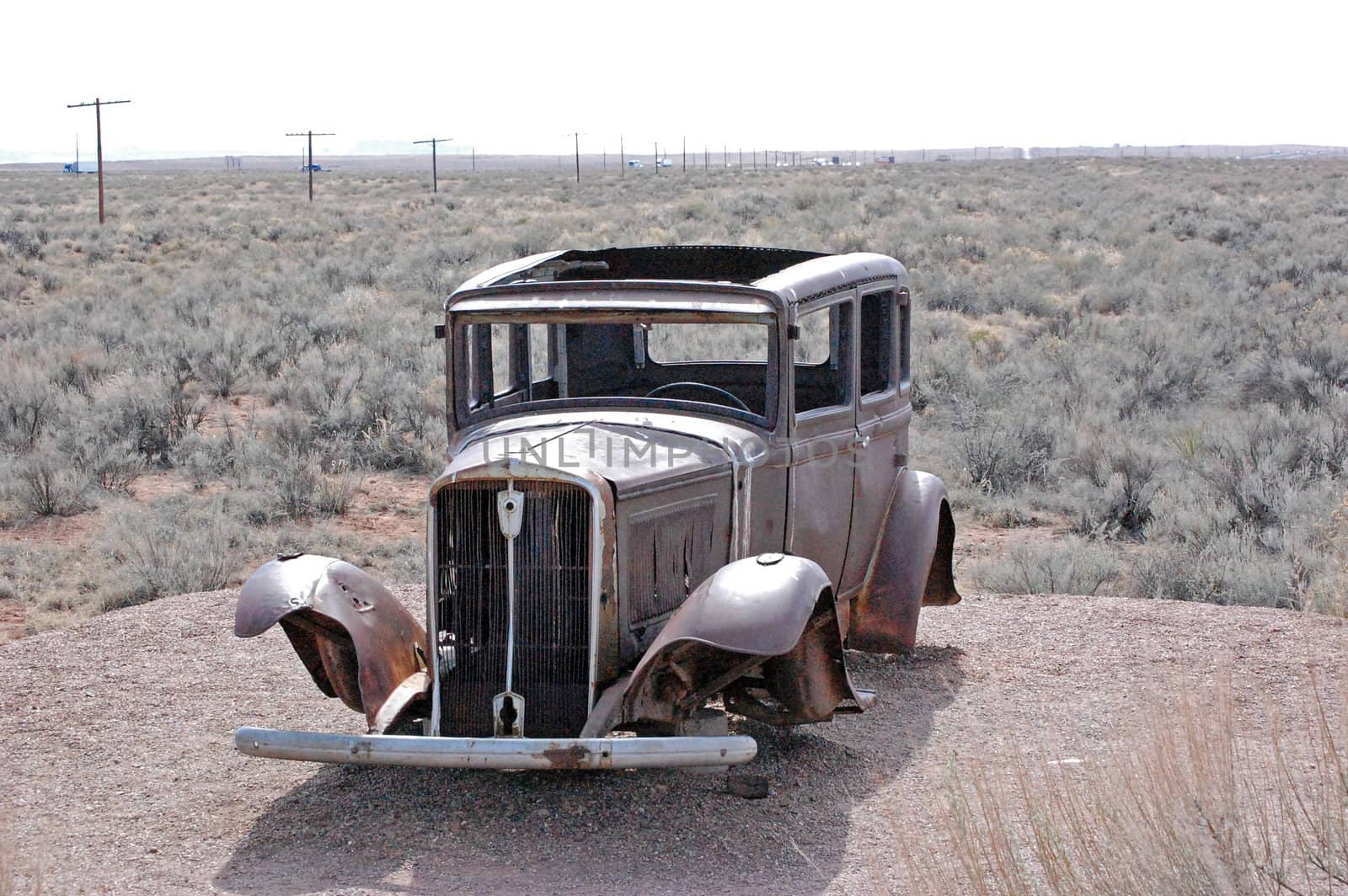 Old-Timey Car in the Desert
