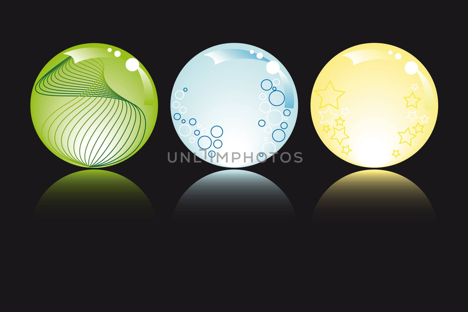 glowing spheres by karinclaus