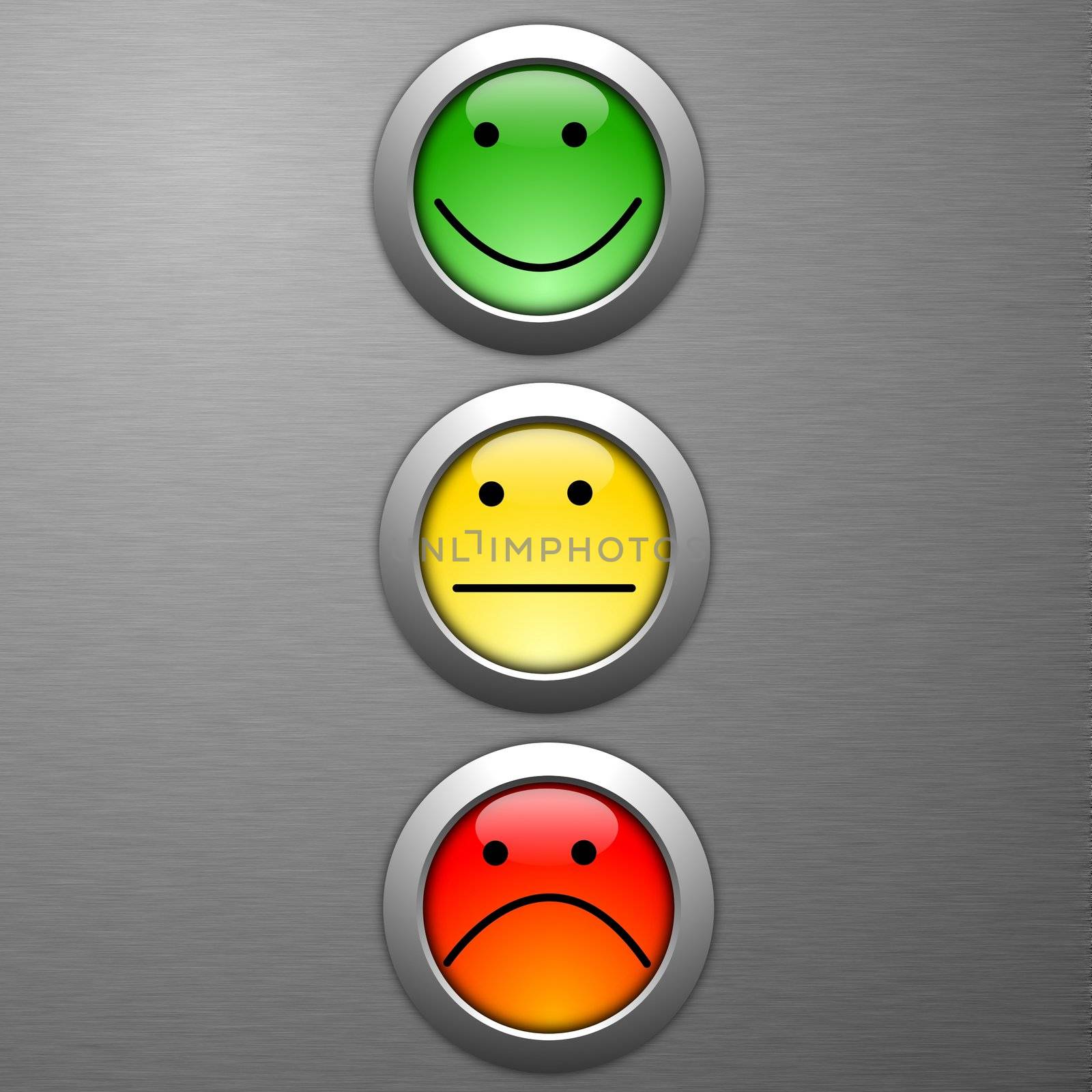 poll or customer satisfaction survey concept with smilie button