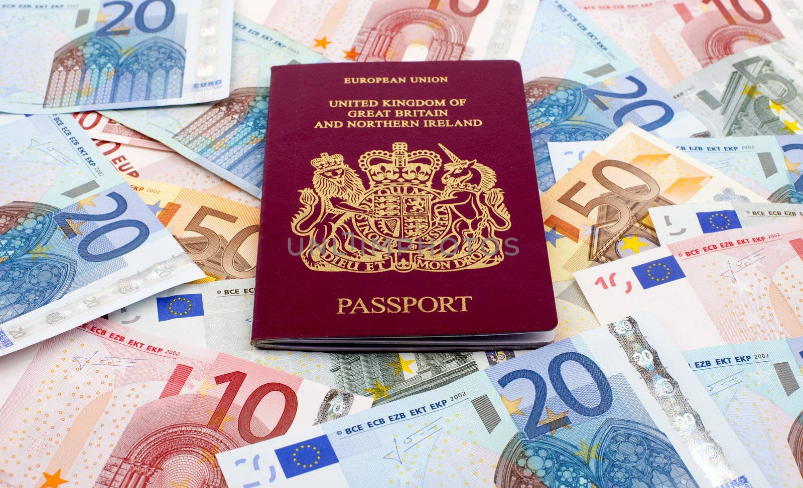 UK Passport and Euros by chrisdorney