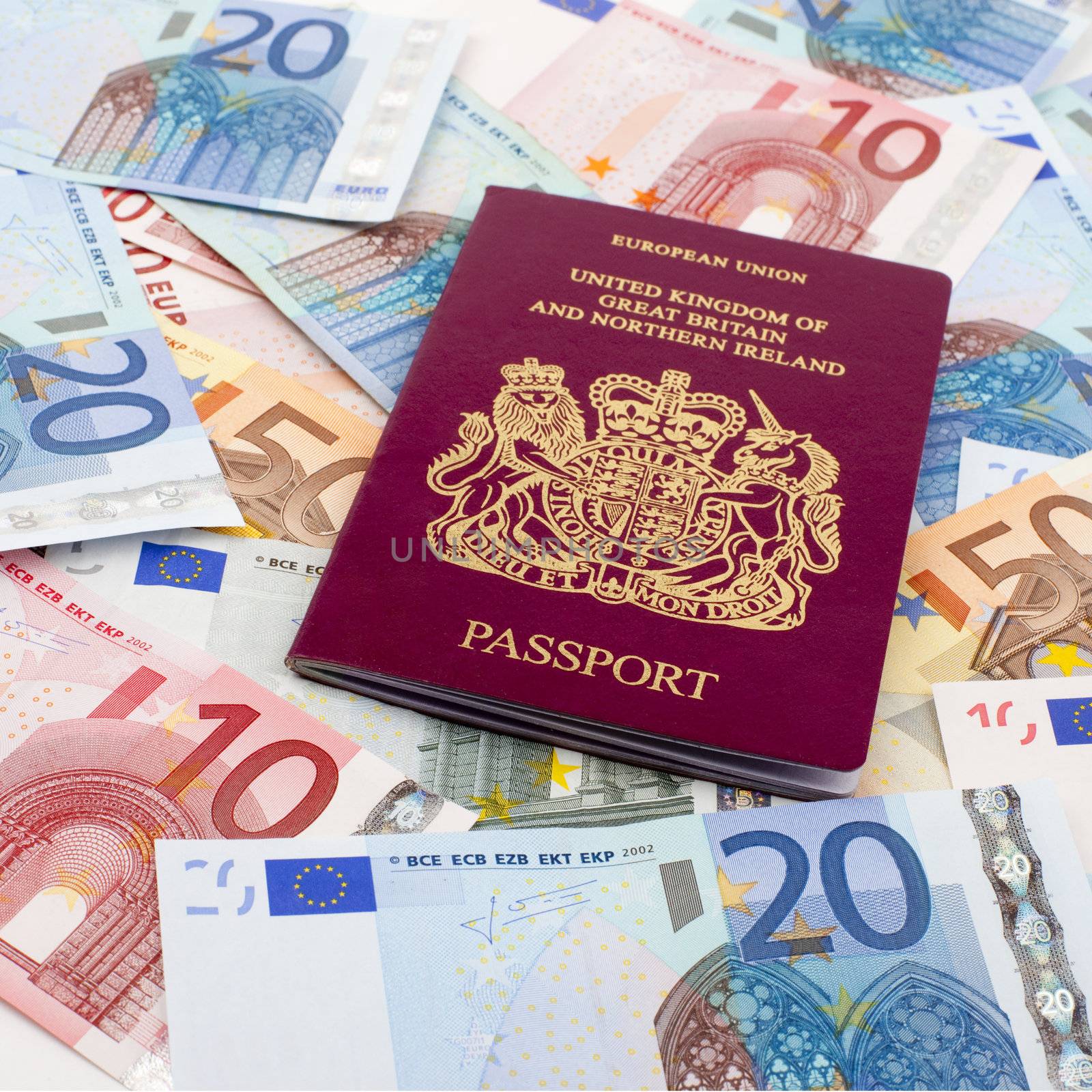 UK Passport and Euros by chrisdorney