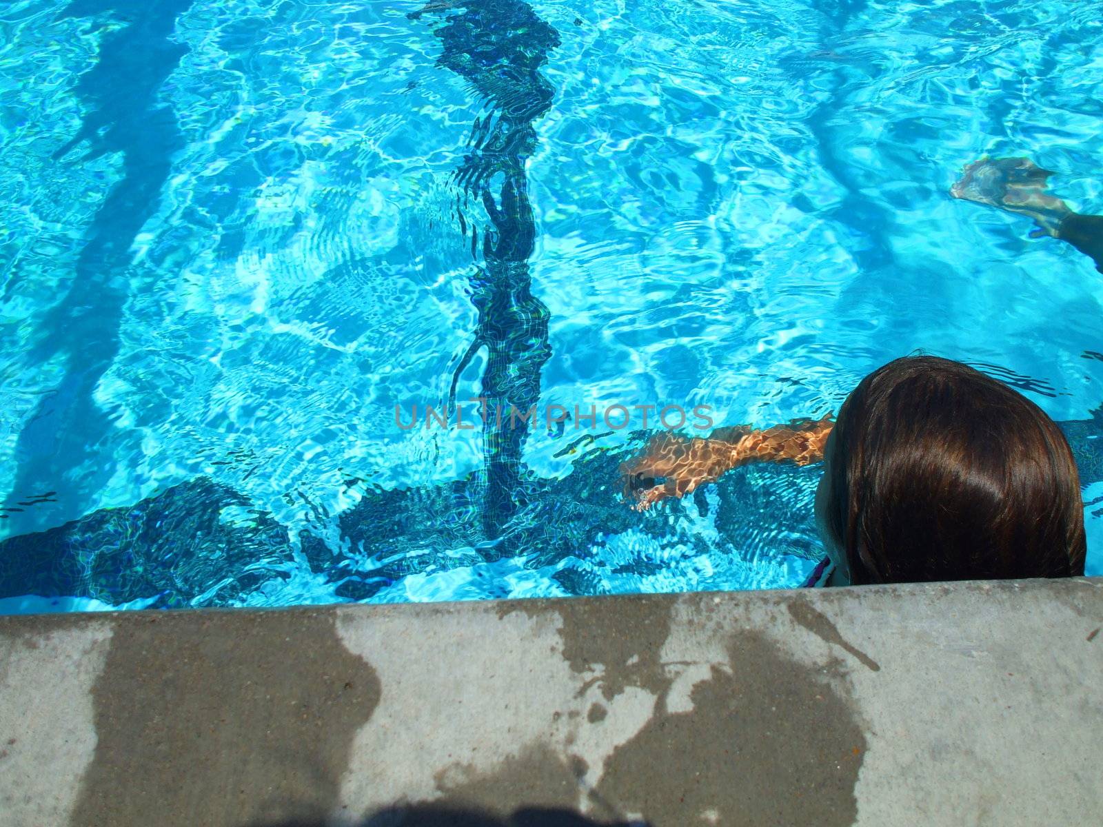 Swimmer in a swimming pool.