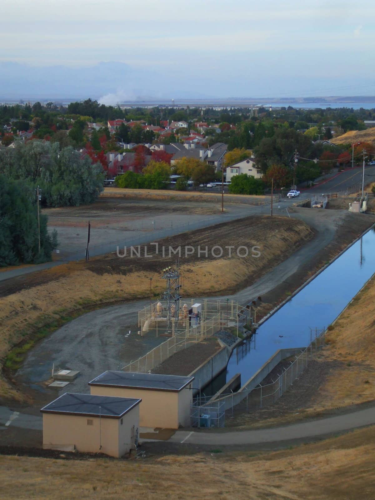 Close up of the water treatment plant.