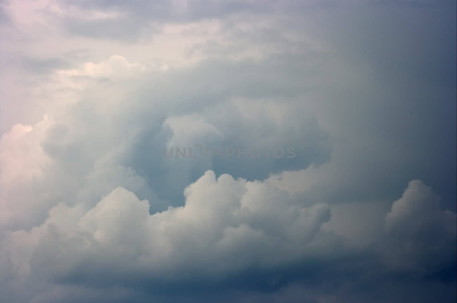 Light stormy sky with bright clouds