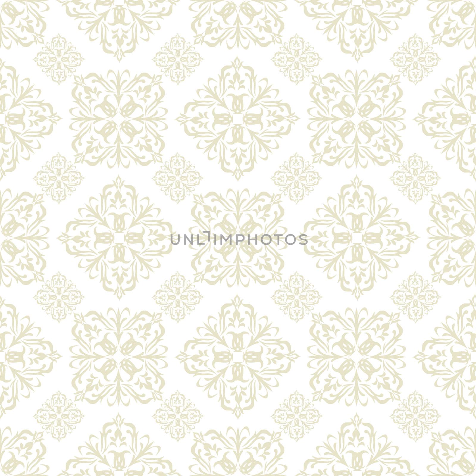 Beige seamless wallpaper pattern design in brown and white