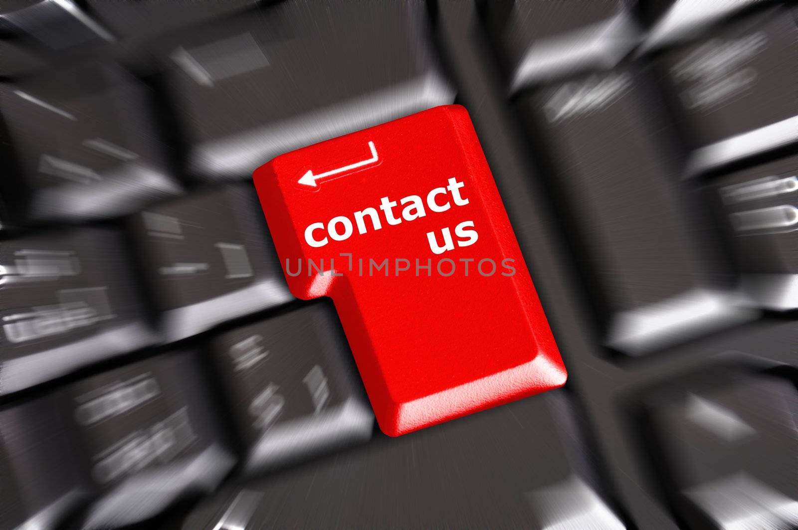 word contact us on red keyboard key