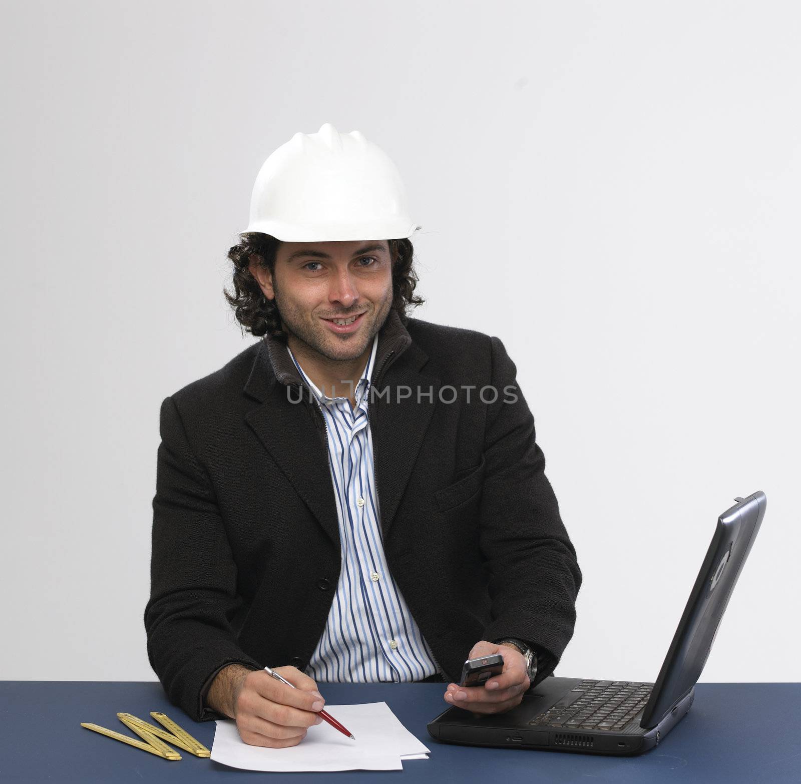 Young architect at work 