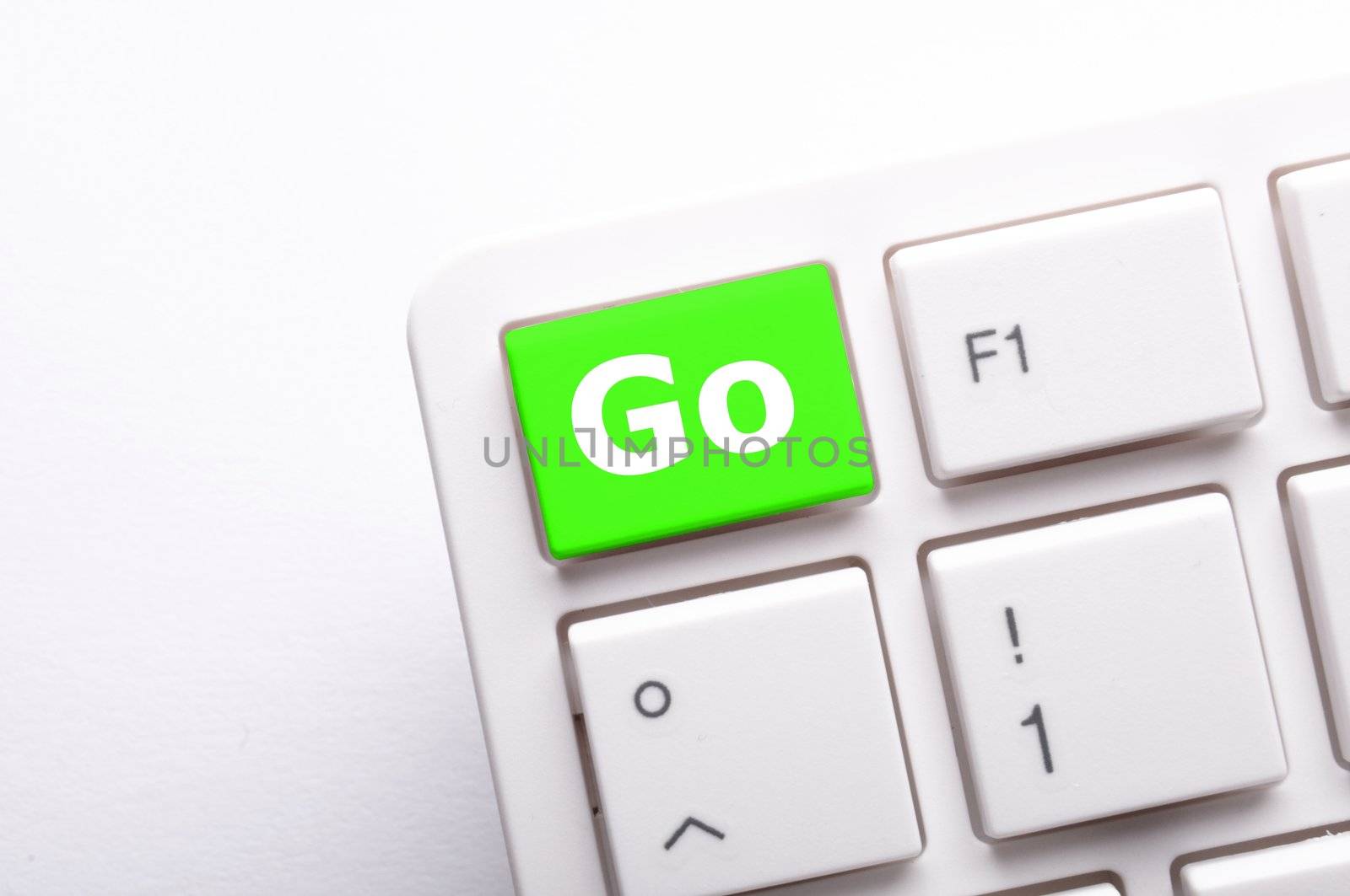 start concept with button or key showing business success concept