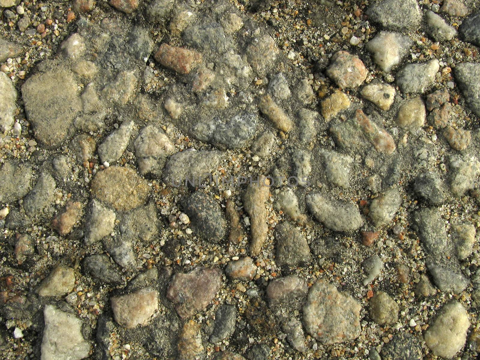 Photo of a structure of sand with stones