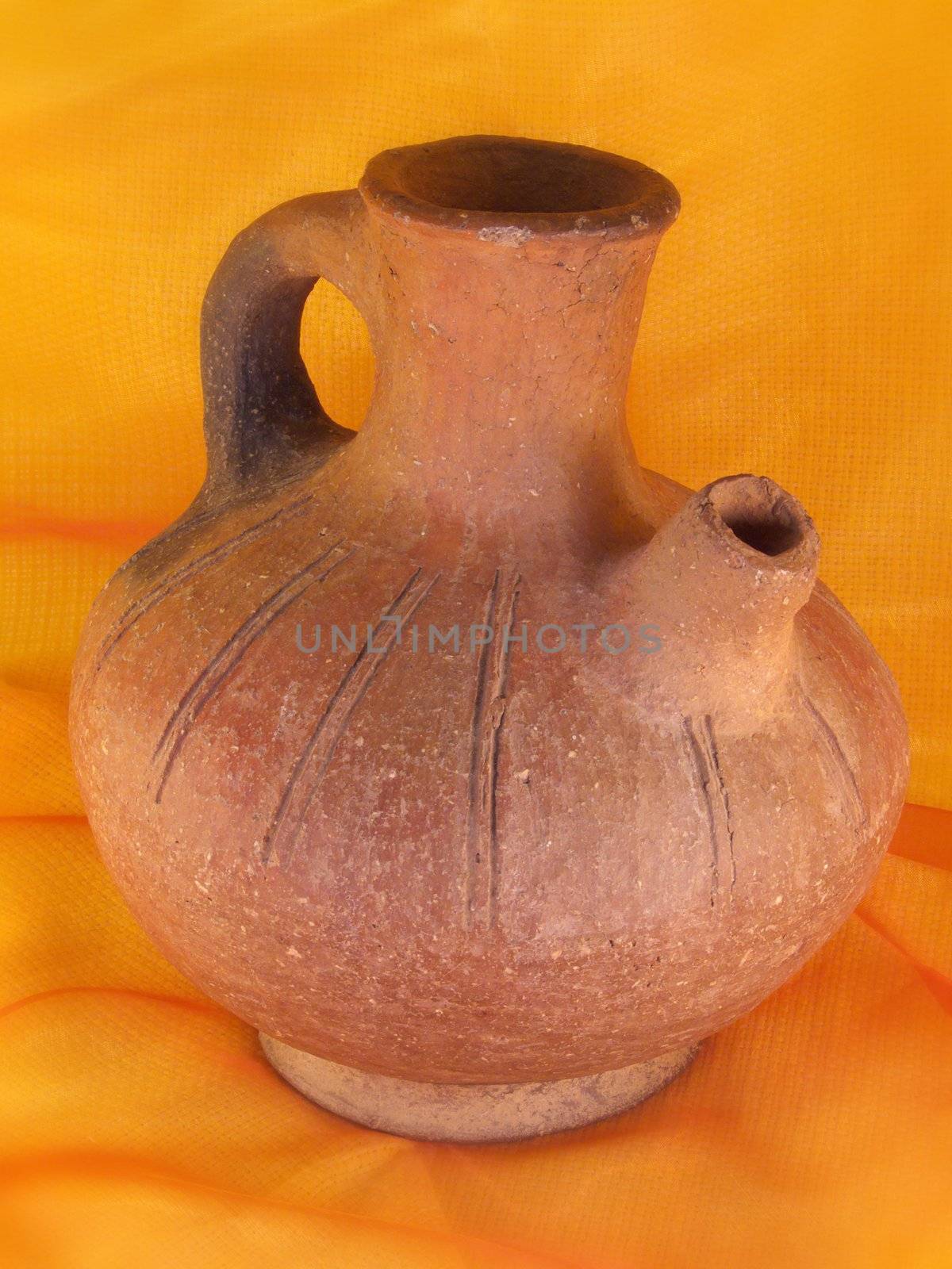 digital image of an Africa, pottery jug
