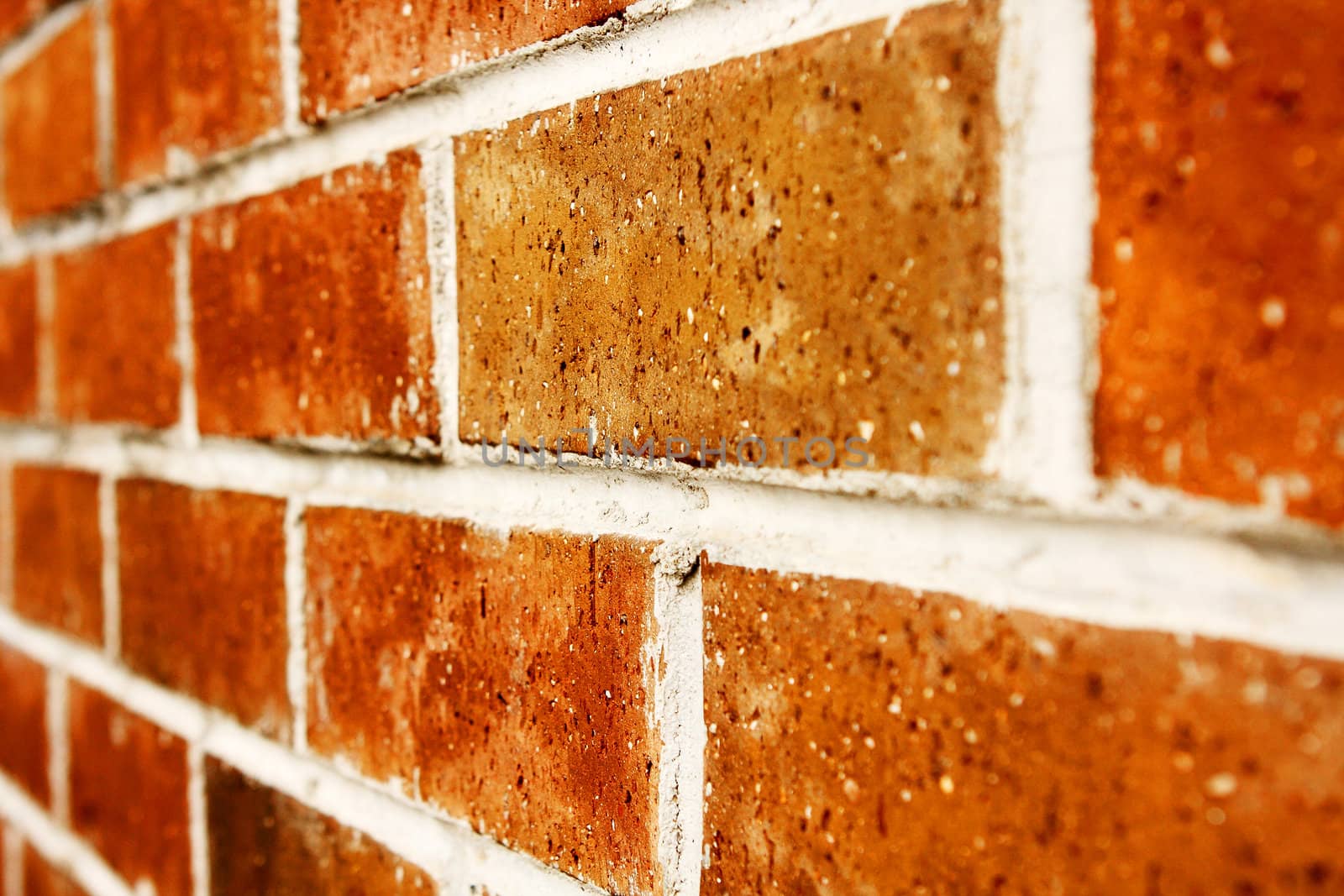 Close up of brick wall for background.