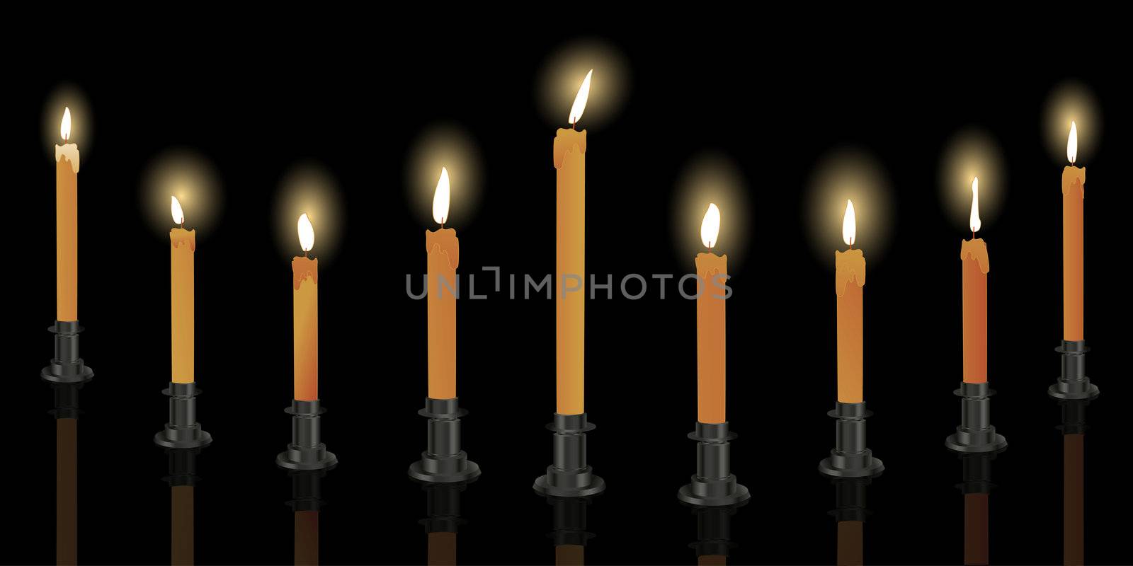 Nine candle menorah by Lirch