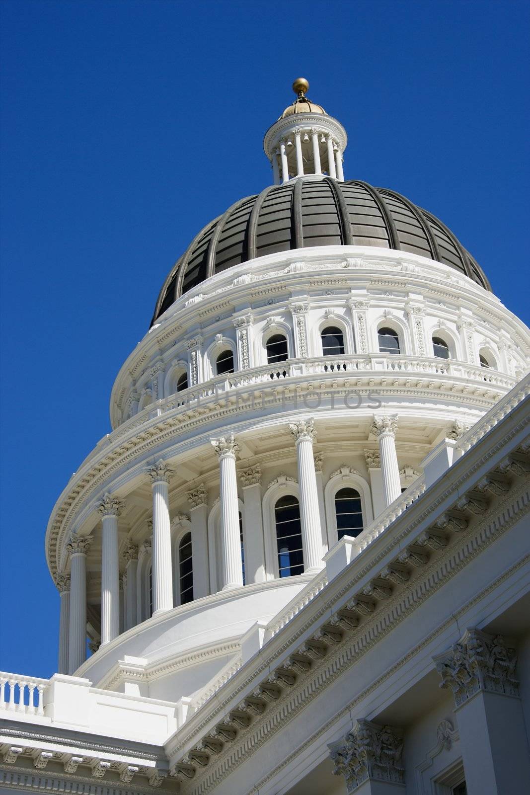Sacramento Capitol building dome. by iofoto