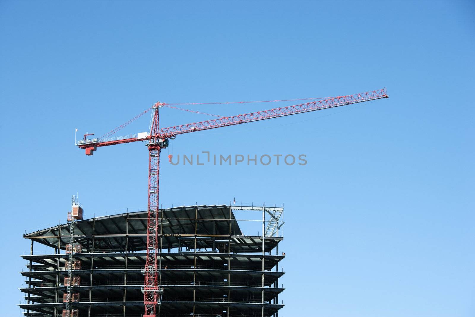Construction of building in urban Sacramento, California, USA.