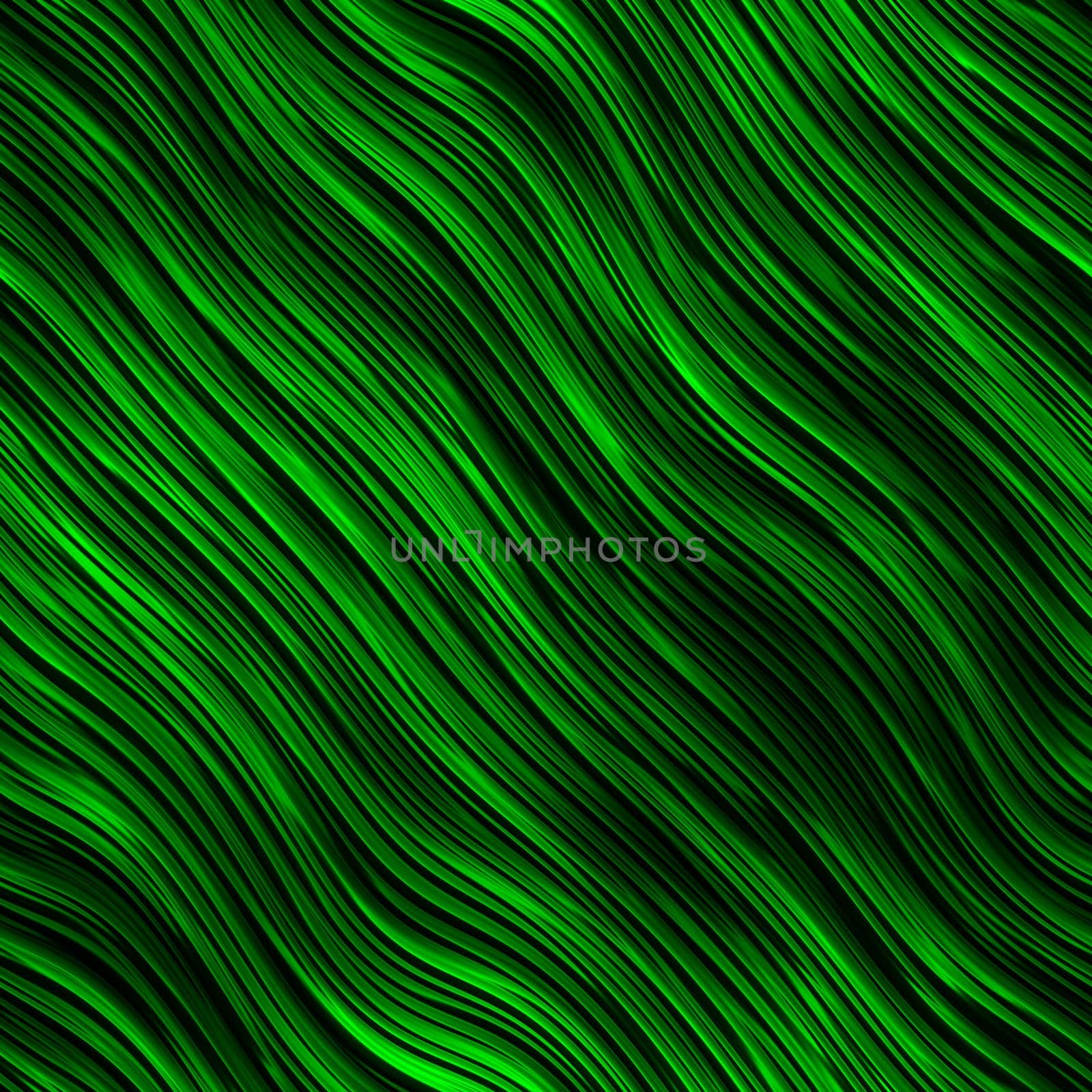 texture of bright green waving 3d scratches