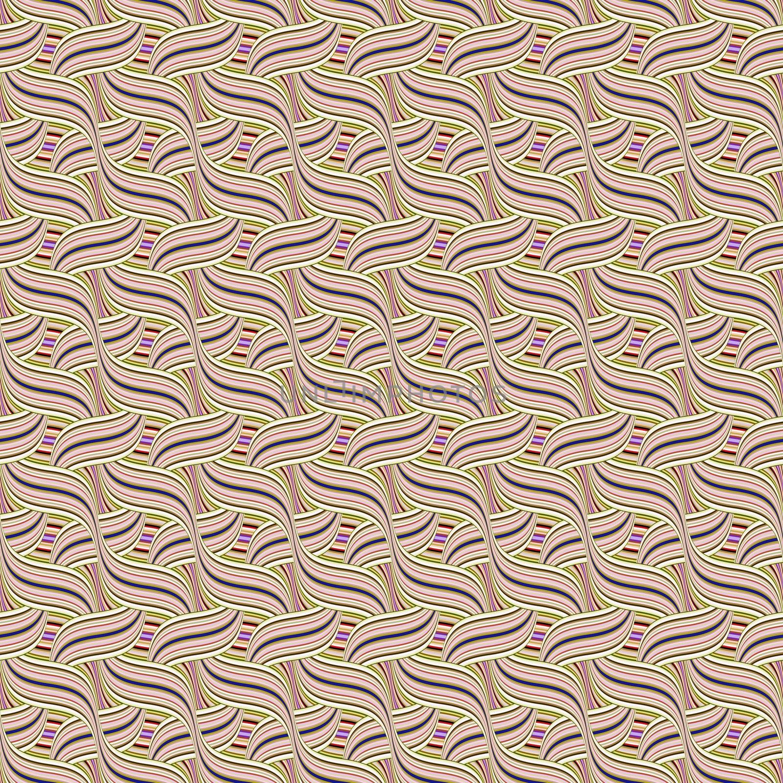 seamless texture of regular swirling waves in pastel colors