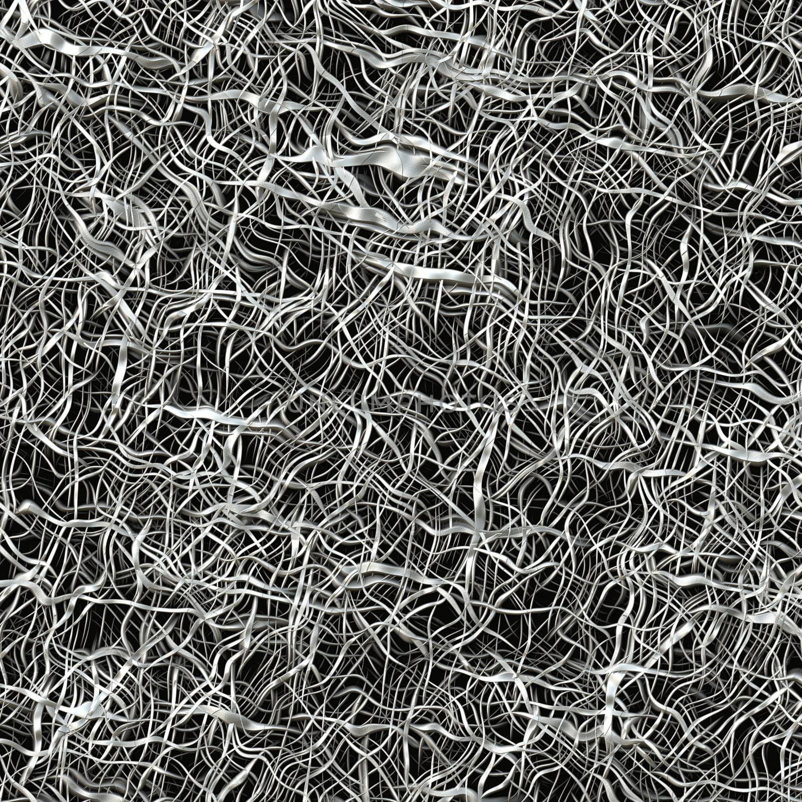 abstract 3d texture of shiny silver filaments