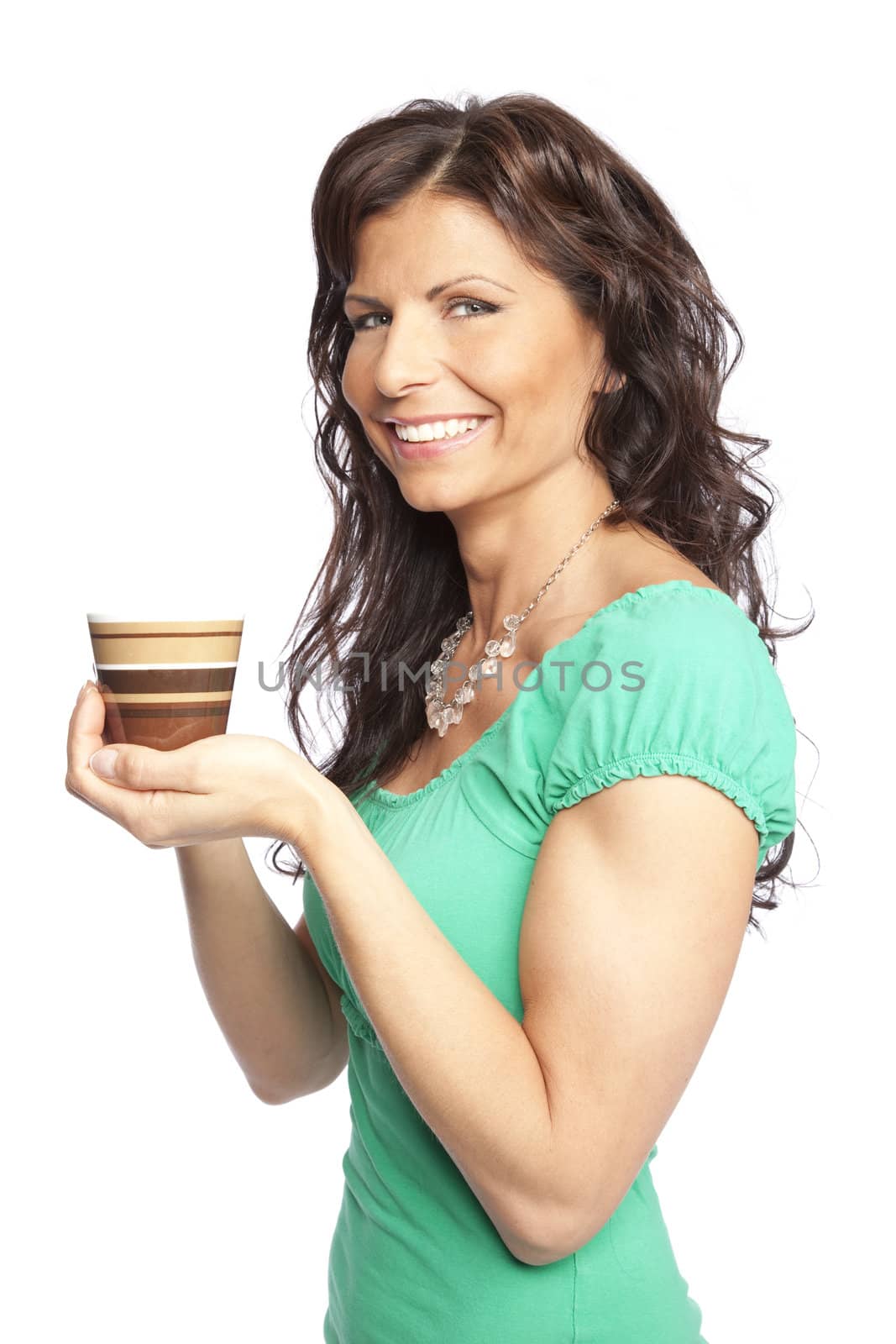 woman holding coffee cup by mjp