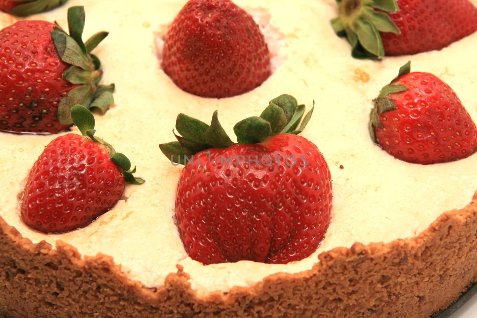 beautiful strawberries and chocolate cake