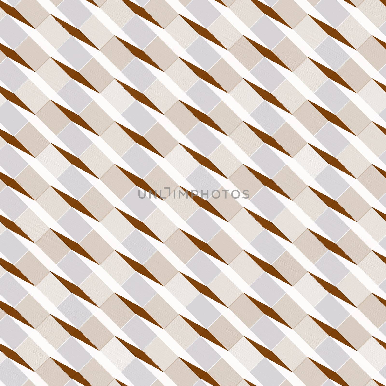 seamless texture of brown four angle shapes giving optical illusion