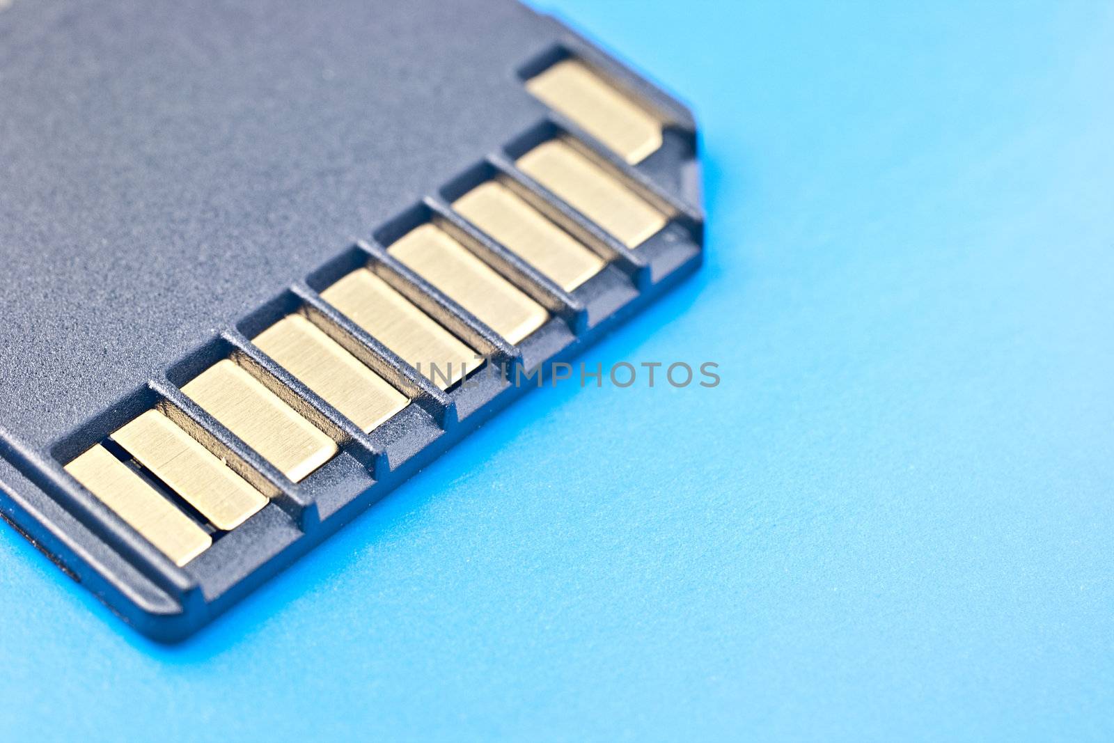 Computer chip card technology systems on a blue background.
