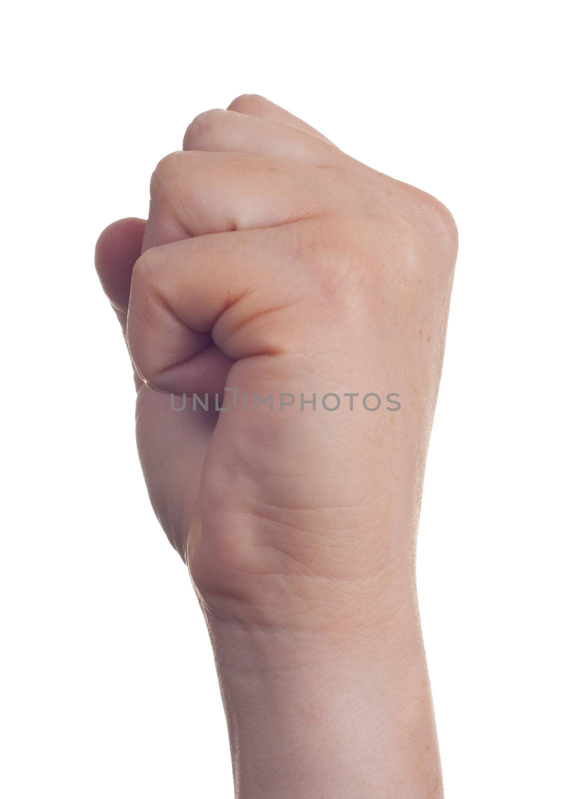 sign with the hand and fingers isolated over a withe background