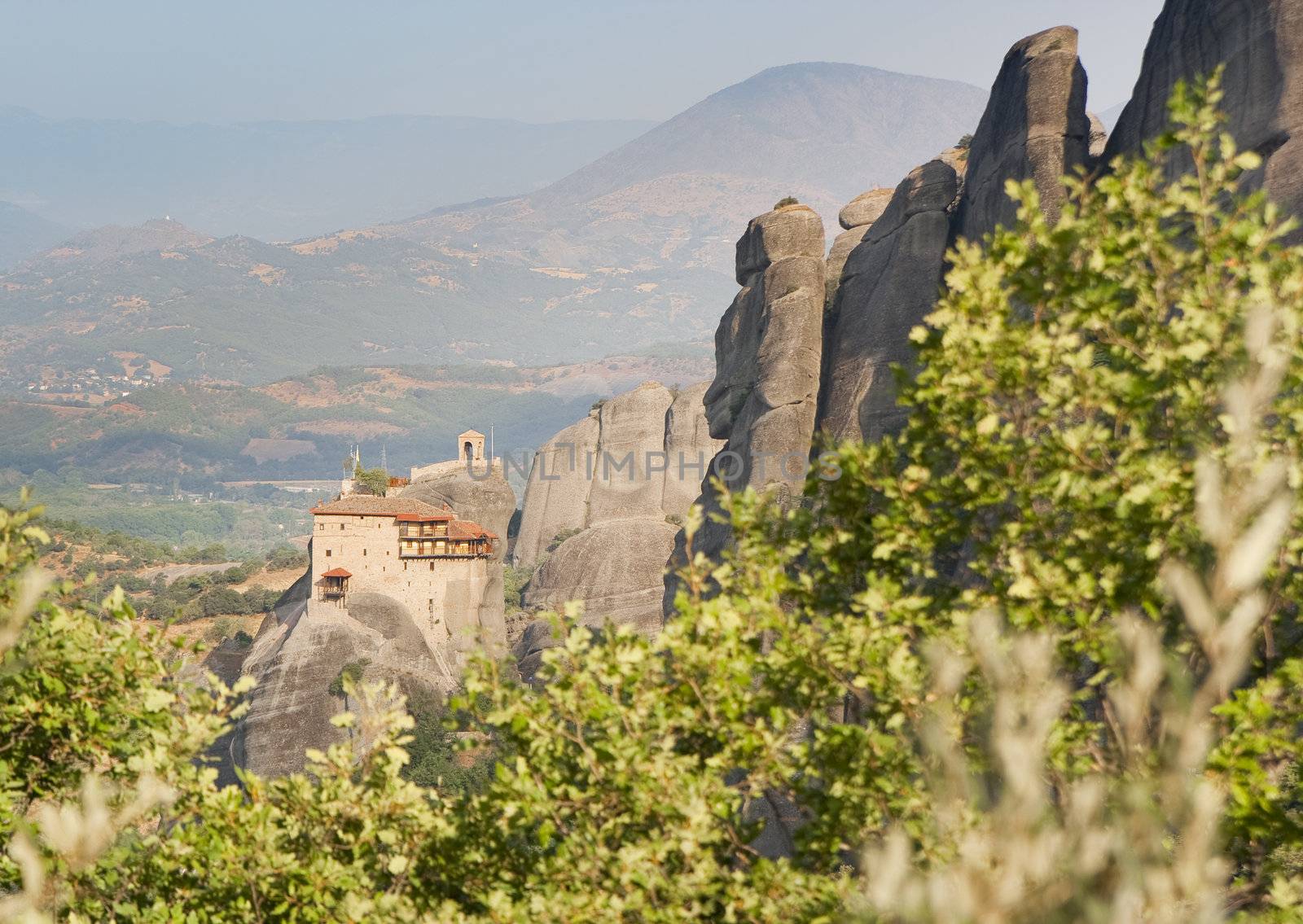 view of the meteora monasteries monuments travel destination in greece