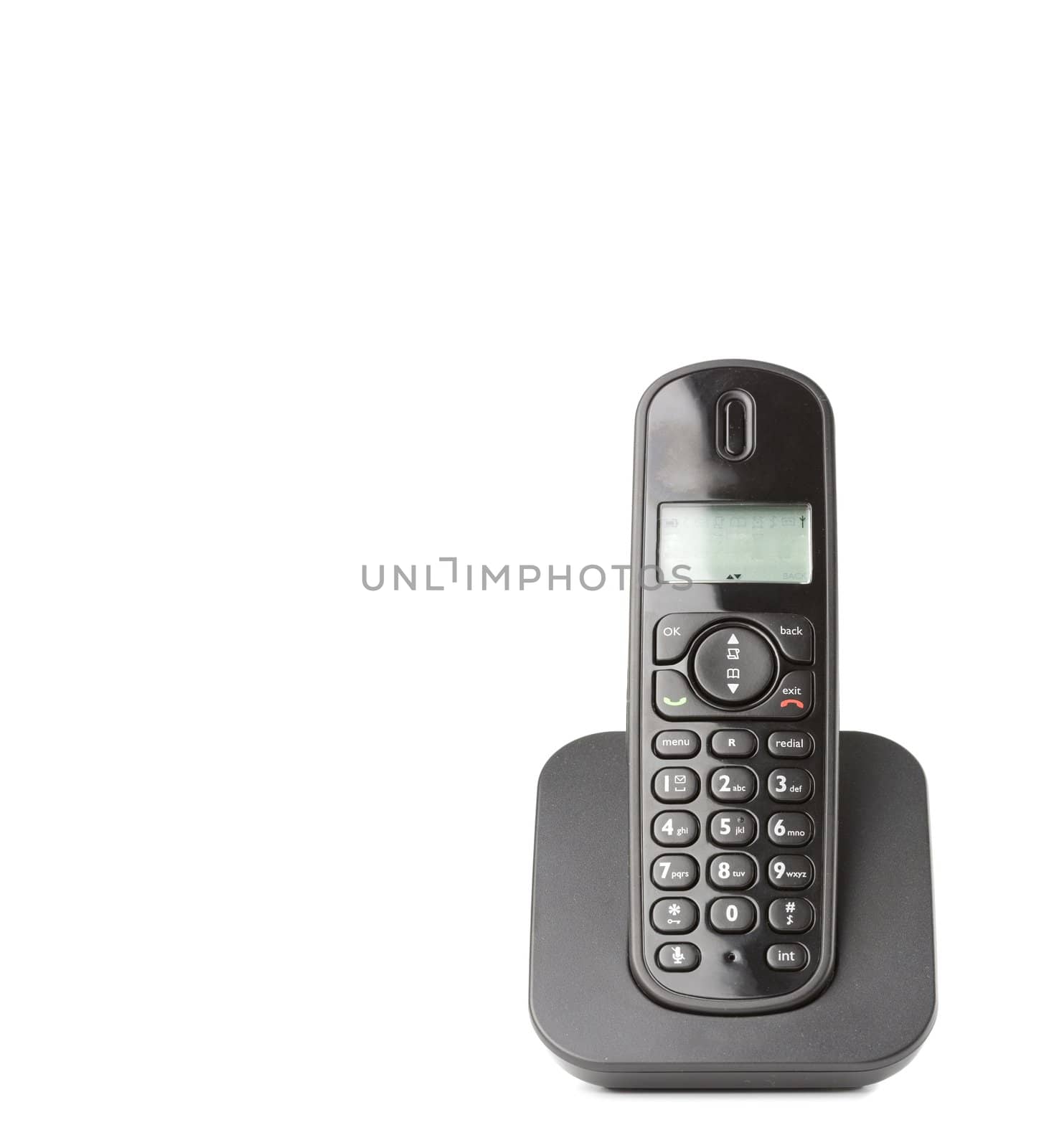 dect cordless phone isolated on withe background