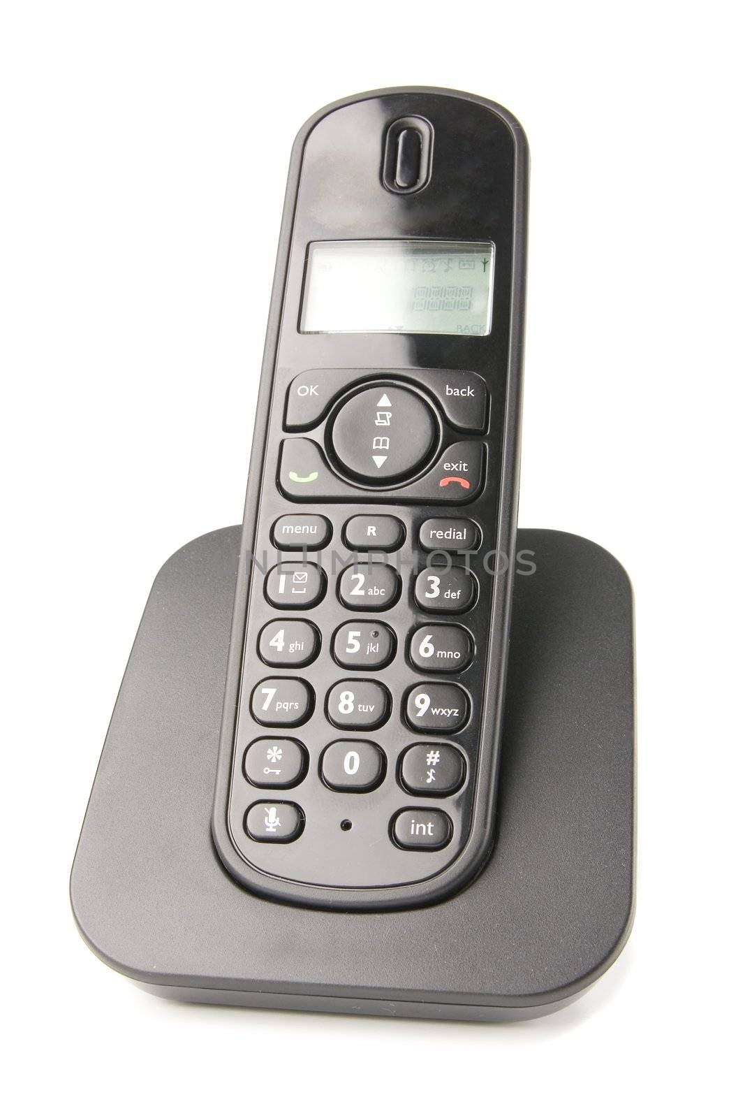 dect cordless phone isolated on withe background